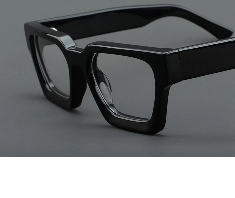 Nuevas Monturas Cuadradas de Acetato Grueso Gafas de Sol Polarizadas Gafas Retro Foto 2 de 4