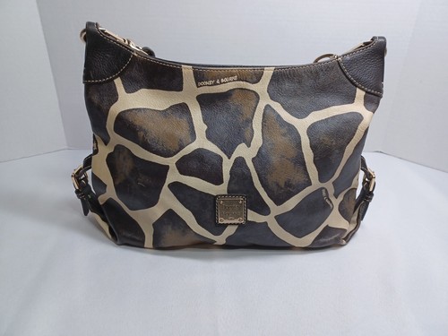 Bolso de Hombro Hobo Grande Estampado Jirafa Cuero Marrón y Blanco Dooney & Bourke - Imagen 3 de 14