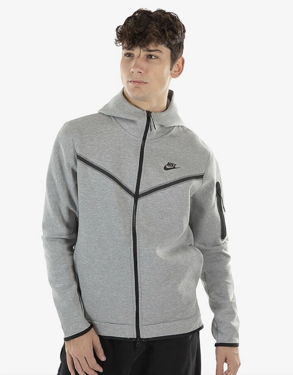 Shop Nike Tech Fleece Full-Zip Hoodie CU4489-063 grey