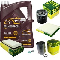 MANN-FILTER Inspektionspaket Mannol 6L 5W-30 Energy FüR Toyota Corolla 2.0 D-4D