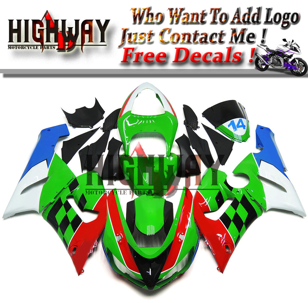 フォトセット Motorrad Bodywork Fairing Kits Cowling Fit Kawasaki Ninja ZX-6R