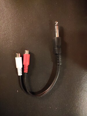 1/4'' Male Mono to RCA Stereo Female