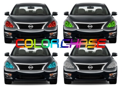 Color Chasing LED Headlight Flow Halo kit for Nissan Altima 13-15