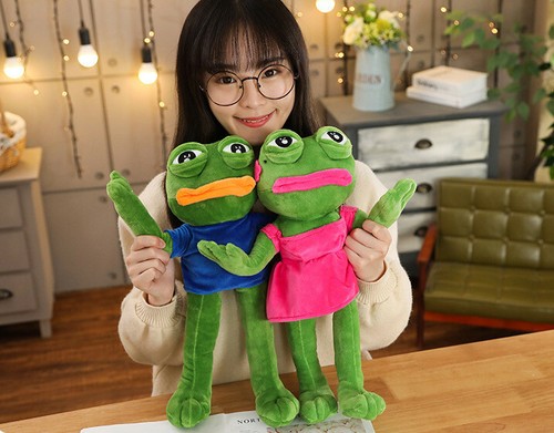 2 Pepe Frog The Sad Frog Plüsch Plüschtier Spielzeug Kuscheltier Stofftier Puppe - Bild 3 von 6