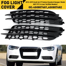 For 2012 2013 2014 2015 Audi C7 A6 Sedan Left+Right Fog Light Grille Cover Trim