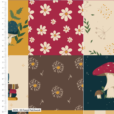 Forest Journal - Kimberley Hind 100% Bio Baumwolle Druck 110 cm breit Bastelstoff