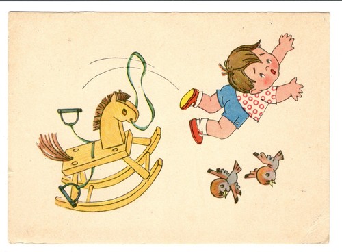 8 postales antiguas ilustradas de Mintis Leidykla Lituania escritas a mano en yiddish - Imagen 3 de 17
