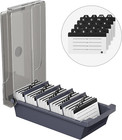 New ListingMaxgear Business Card Holder for Desk, Large Plastic Business Card Organizer Box