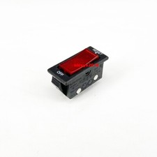1PCS BLACK-STONE BS-028-1 Red Lamp Button Switch 3 Pins RESET-OFF 2 Positions