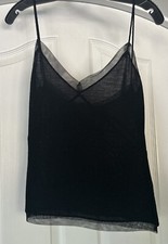 Alessandro Dell Acqua Virgin Wool Silk Knit Tank Top Black Size I 46