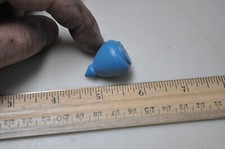 Very Small Mini Wood Top Toy Blue  Trompo  Spinning Top, Never Used No String
