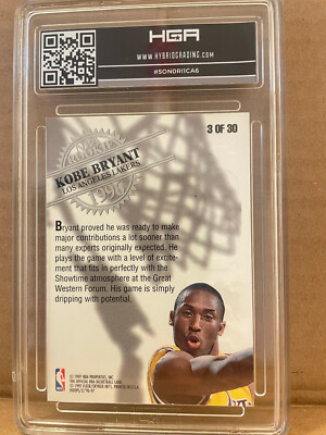 1996-97 Hoops Rookies Kobe Bryant Gold Foil #3 HGA 8.5 NM-MT+ | eBay