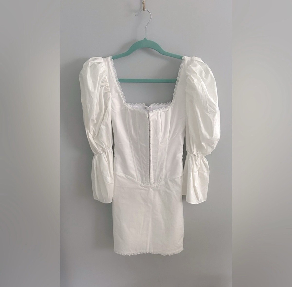 Sz XL House Of CB Matilda Puff Sleeve Corset Dress in White | eBay Sz XL House Of CB Matilda Puff Sleeve Corset Dress in White | eBay