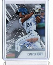 2017 Panini Elite Extra Edition Charcer Burks Auto Autograph Chicago Cubs #90