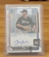 2015 Bowman Chrome Draft Draft Picks Autographs Brett Lilek Miami Marlins