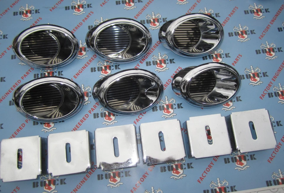 Buick Special 1953, Super, Roadmaster guardabarros delantero orificios de buey conjunto de 6 Ventiport Foto 2 de 4