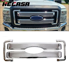 Fits 11-16 Ford F250 350 450  Moulding Front Chrome Grill Grille Cover Overlay