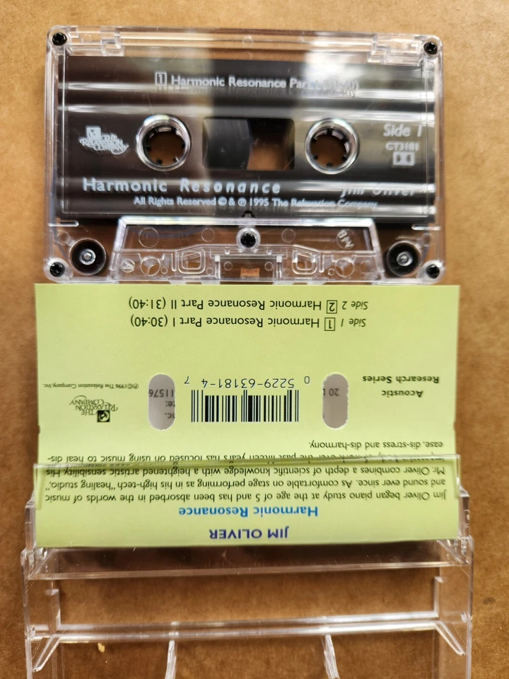 HARMONIC RESONANCE - JIM OLIVER - HEALING MUSIC - cassette  -  excellent - Image 2 of 2