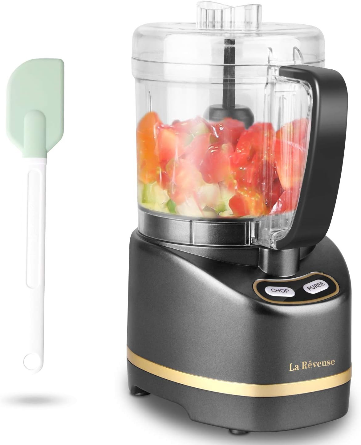 La Reveuse Electric Mini Food Processor with 200 Watts 2-Cup Prep Bowl for Minci