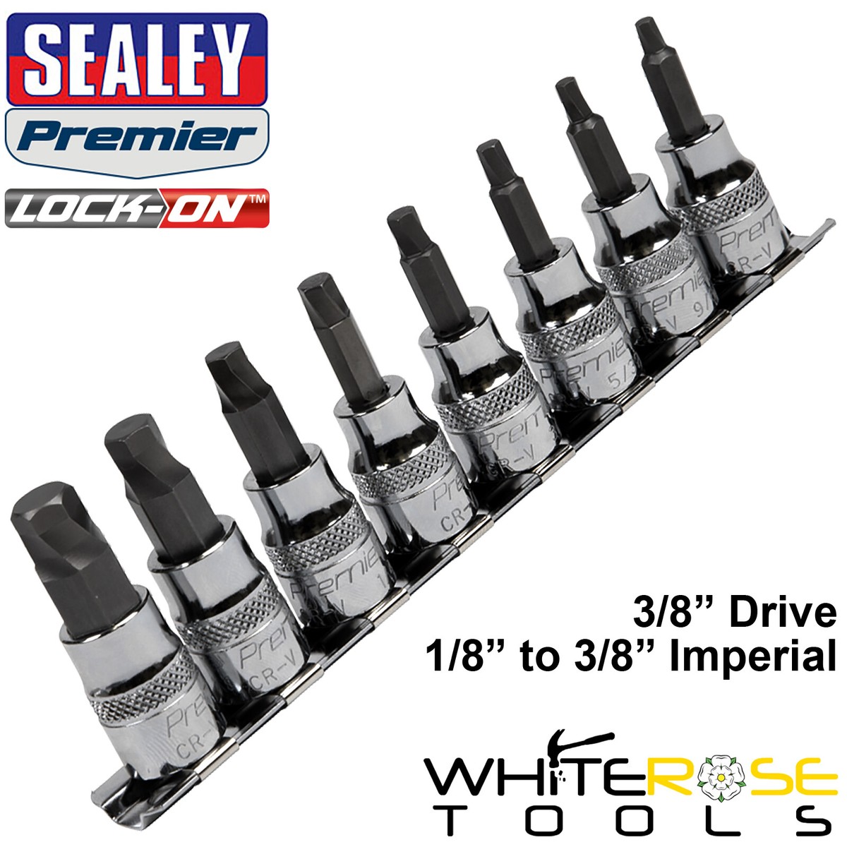 8-Piece Hex Inch Socket Set – 3/8 Inch Square Drive For DIY & Professional Use