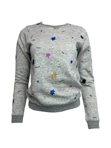 Scottch & Soda Mädchen grau Fleece Allover Print Sweatshirt #385 14 Neu mit Etikett - Bild 1 von 2