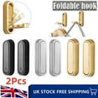 2Pcs Folding Wall Hooks Non-Slip Heavy Duty Coat Hook Zinc Alloy Wall Hanger