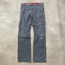Wrangler Carpenter Trousers Mens 34" Relaxed Fit Workwear Canvas Pants, Grey