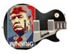 President Donald Trump Signed Winning Custom Graphics Guitar