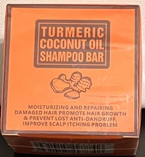 Turmeric Coconut Oil Shampoo Bar New/sealed 4.2 oz (120g) Free Shipping
