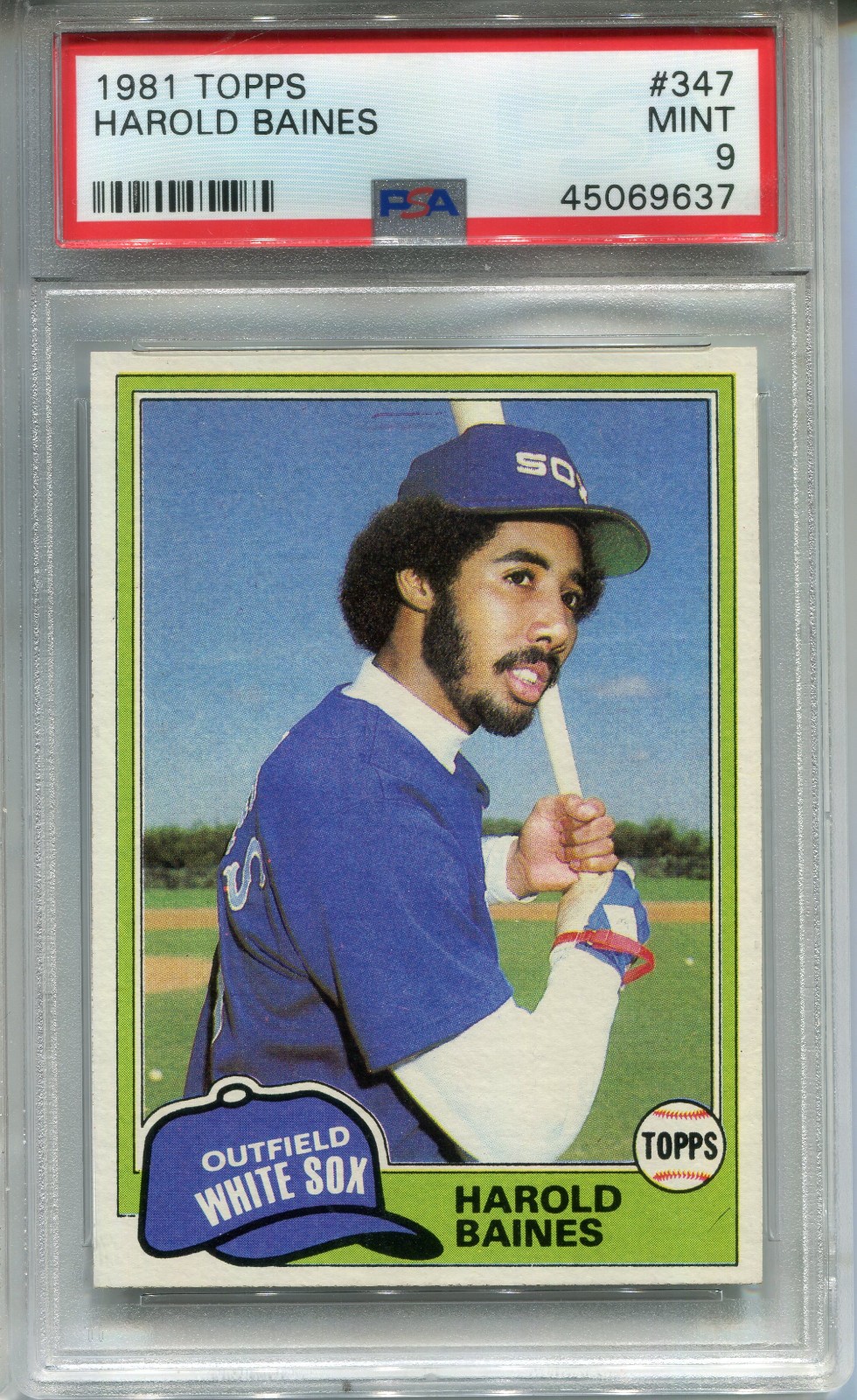 1981 Topps #347 Harold Baines Rookie PSA 9 MINT Chicago White Sox
