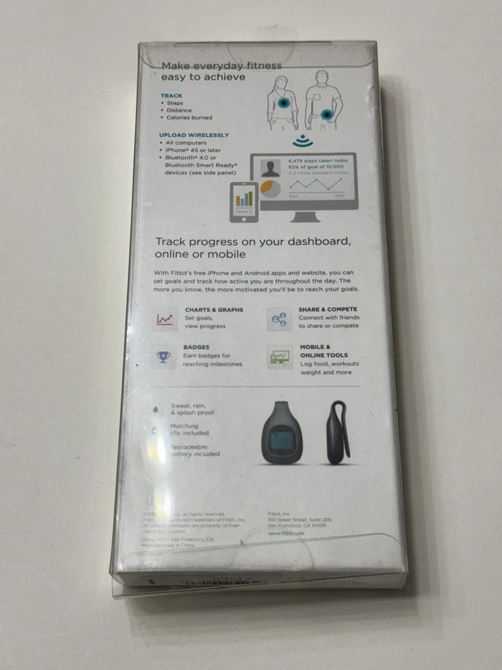 Rastreador de actividad física inalámbrico Fitbit ZIP - Magenta - Nueva caja abierta - FB301C Foto 3 de 4