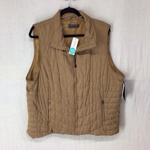 Bagatelle Stitch Fix Woman’s 1X Owia Quilted Vest Brown Full Zip NWT - Picture 1 of 10