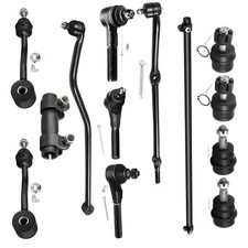 13pc Front Suspension Kit Jeep Wrangler Ball Joint Tie Rod Track Bar Sway Bar