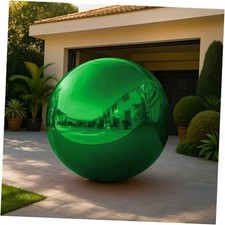 Inflatable Mirror Ball 0.6m Reusable Big Shiny Balls 0.6 m/23.6 inch Green