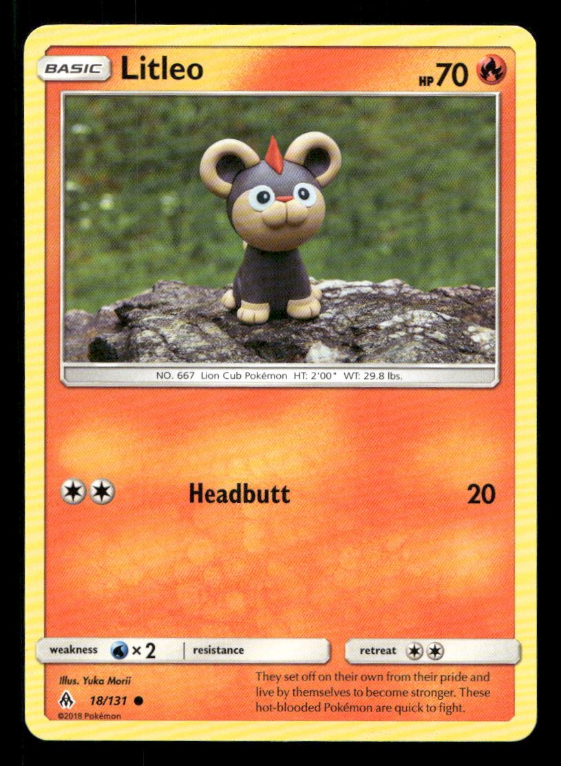 Litleo 18/131 Forbidden Light NM/M Pokemon