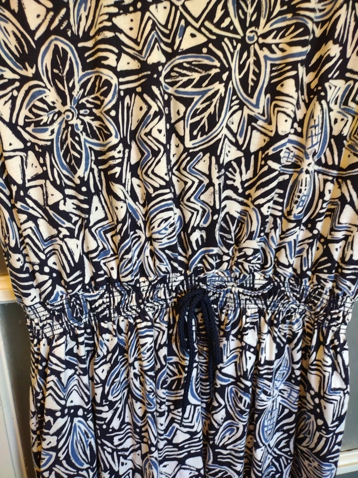 Maxi Vestido para Mujer Via Sant Andrea Talla 16 Vintage Hecho en EE. UU. Fairycore Y2K Azul Marino Foto 4 de 4