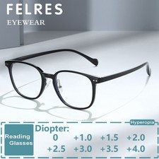 Unisex TR90 Oval Anti Blue Light Reading Glasses Clear Lens Presbyopic Glasses