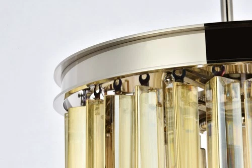 Elegant Lighting 1208D16-GT/RC Sydney 3 Light 16"W Crystal - Black - Picture 6 of 12