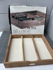VINTAGE RETRO 1980s TIE BOX WOODLORE MENS FASHION CEDAR