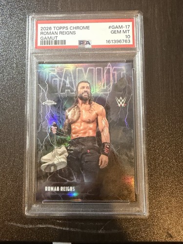 2026 Topps Chrome WWE ROMAN REIGNS Gamut PSA 10
