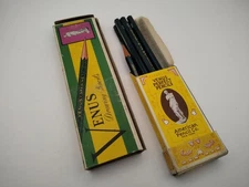 Vintage Venus 3800 Drawing Pencils 4H Unsharpened Box of 9