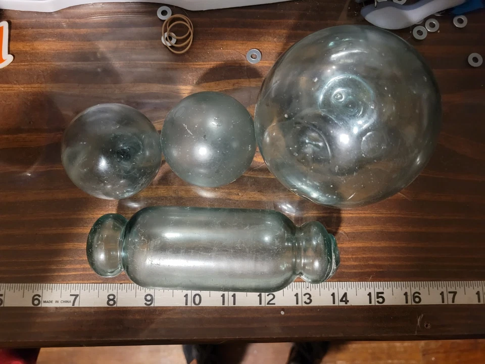 Vintage Glass Fishing Net Floats - Image 2 of 2