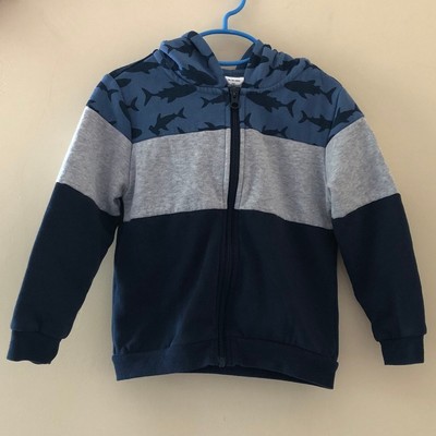 Pekkle Jacket Hoddie Full Zip Shark Blue size 5 Youth