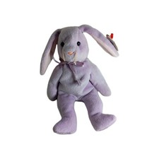 Ty Beanie Baby Floppity the Rabbit Purple Plush PVC Pellets