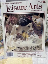Vintage Leisure Arts The Magazine April 1994 Crochet Cross Stitch Patterns Lot