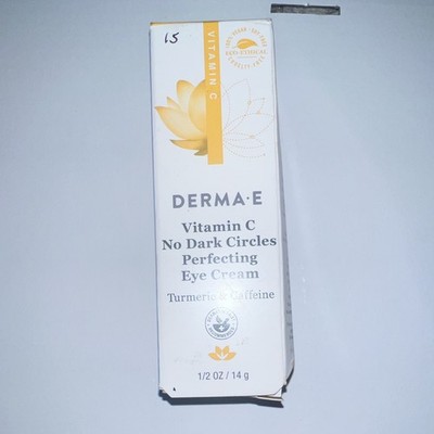DERMA E Vitamin C No Dark Circles Eye Cream w/ Turmeric + Caffeine 0.5 oz