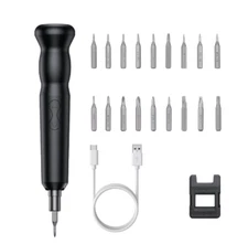 Precision Electric Screwdriver, 21 in 1 Portable with 18 S2 Bits, Mini Cordless