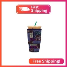 Sok It JavaSok Iced Coffee & Cold Soda Insulated Neoprene Cup Sleeve (Flower Pat