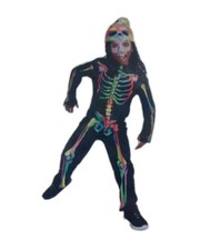Hyde Eek Color Melt Skeleton Jumpsuit Beanie Halloween Costume Kids Sz Smal