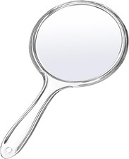 Hand Mirror Double-sided Handheld Mirror 1x 2x Magnifying Mirror With Handle Tr